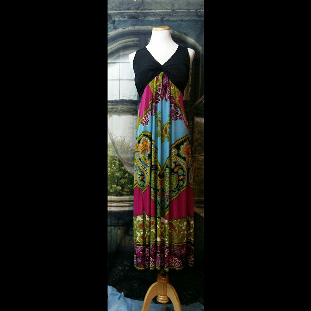 J Nicole Slinky Summer 2XL Halter Dress